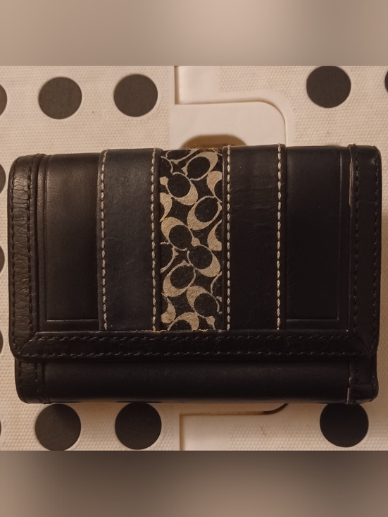 Coach Handbags - Coach Black leather  small wallet.